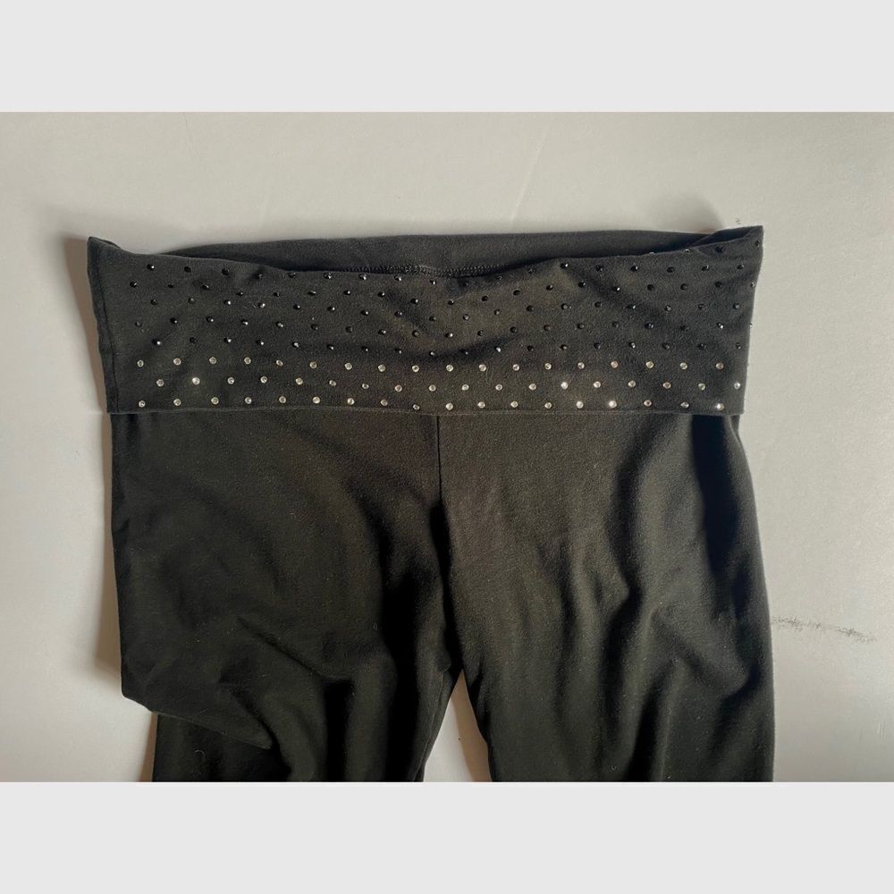 Victoria’s Secret Black High Waisted Leggings Sparkle Rhinestones Size S - Picture 5 of 7